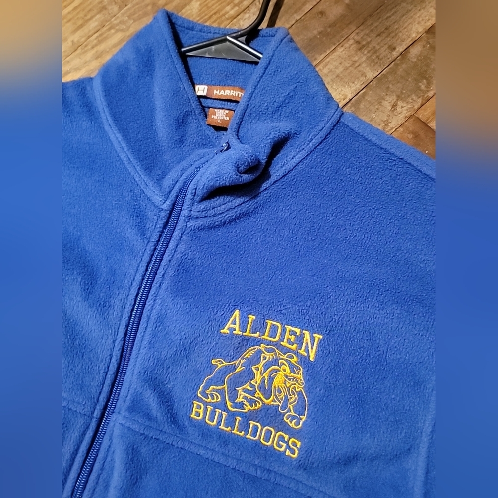 Alden Bulldogs Fleece Zip-up Mens Size Large
